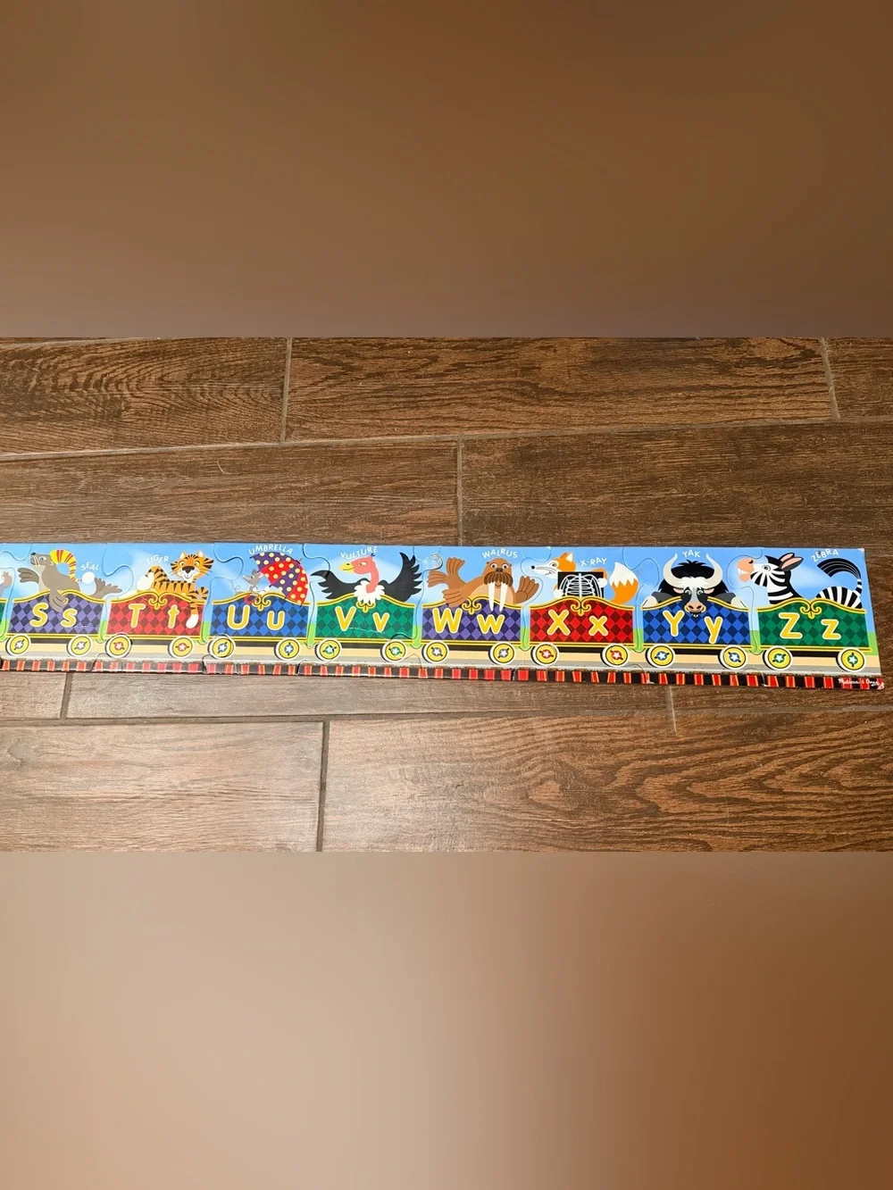 Melissa & Doug Alphabet Express Train Puzzle - Blue, Green, Yellow, Red